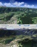 FSC Dolomiti 3D X-Plane scenery Brunico comparison 